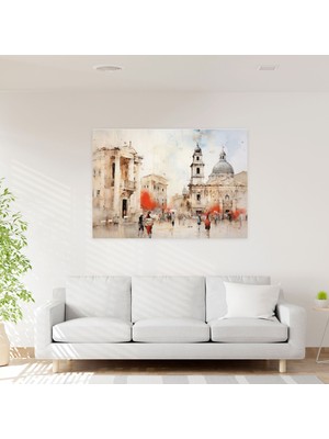 Soyut Piazza Navona Duvar Sanatı - Roma, Çağdaş, Kanvas, Roma, 50X30