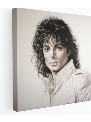 Painted Anarchy Micheal Jackson Duvar Dekorasyonu - Detaylı Eskiz Kanvas Tablo - Micheal Jackson, Kanvas Tablo, Ev Dekorasyonu, Eskiz, 100 x 100 cm