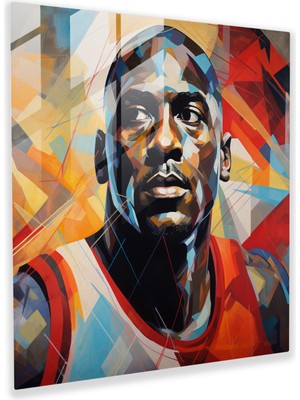 Painted Anarchy Michael Jordan Cam Baskı - Geometrik Soyutlama - Micheal Jordan, Cam Duvar Sanatı, Cam Baskı, Karmaşık Şekiller, 30X30