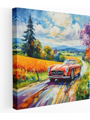 Painted Anarchy Mercedes Kanvas Tablo - Hız Yapan Spor Araba - Mercedes, Duvar Dekorasyonu, Kanvas Tablo, 30X30