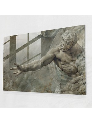 Painted Anarchy Michelangelo Cam Duvar Sanatı: Adem'in Yaratılışı - Michelangelo, Michelangelo, Cam Sanatı, Cam Duvar Sanatı, 45X30