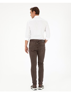 Pierre Cardin Erkek Kahverengi Slim Fit Jean Pantolon 50294567-VR029