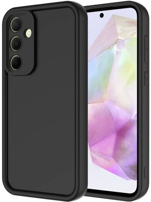 ZORE Samsung Galaxy A35 Uyumlu Kılıf Kamera Korumalı Ananas Kapak-Siyah
