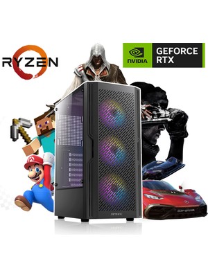 Vizy10 DG3060TIR - Ryzen 5 5600 16GB Ddr4 512GB SSD RTX3060TI 8gb Oyuncu Bilgisayarı
