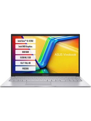 Asus X1504ZA-NJ672 Intel Core i5-1235U 8GB 512GB SSD 15.6" Freedos Taşınabilir Bilgisayar