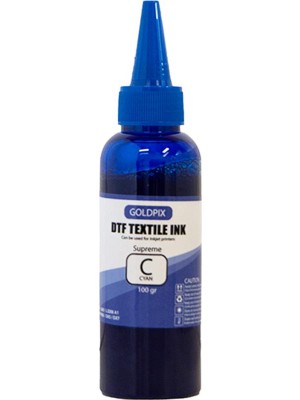 Goldpix Tortusuz Mavi Dtf Mürekkebi - Cyan 100GR.