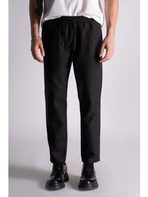 Braccas Slim Fit Jogger Bel Pantolon  Siyah