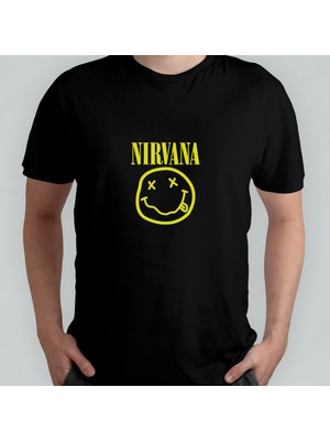 Pixxa Nirvana %100 Pamuklu Bisiklet Yaka T-Shirt Model - 1