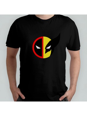 Pixxa Deadpool & Wolverine %100 Pamuklu Bisiklet Yaka T-Shirt Model - 1