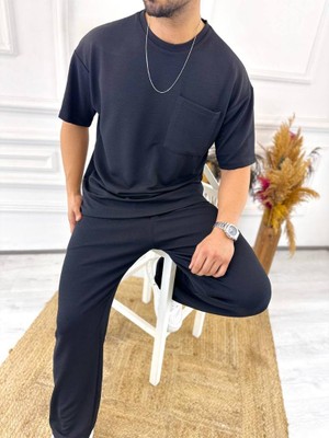 Elku Moda Pantolon Terletmez Esnek Likralı Yumuşak Dokulu Oversize Cepli Rahat Kesim Eşofman Altı