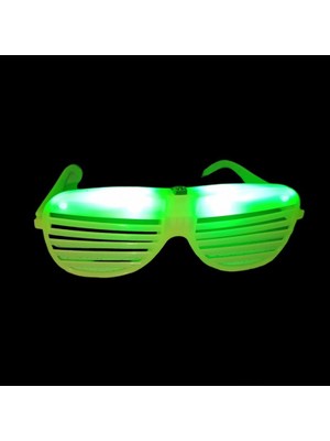 Pandoli LED Işıklı Panjur Gözlük 4 Makaron Renk 12 Adet Hawai Retro Hallow