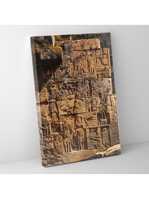 Inka Medeniyeti Kanvas Tablo - Inka Hiyeroglifleri Duvar Tablosu - Maya, Kanvas Tablo, Inka Medeniyeti, Inka Yazı Dili, 50X70