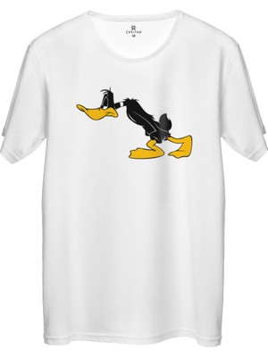 Çakılap Daffy Duck Baskılı Tişört Unisex, Premium Kalite (Rgl-Çf)