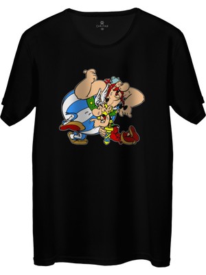 Çakılap Astrix Obelix Baskılı Tişört Unisex, Premium Kalite (Rgl-Çf)