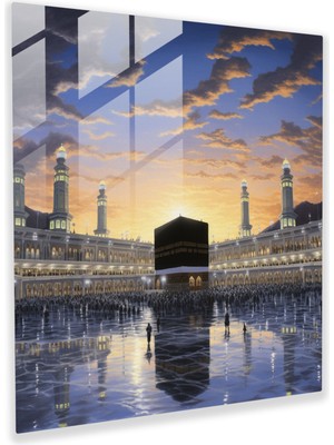 Painted Anarchy Serene Kabe Cam Duvar Sanatı - Kabe, Cam Baskı, Huzur, Kabe, 30X30