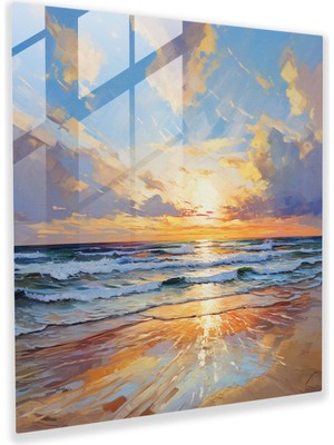 Painted Anarchy Doğanın Gün Batımı Cam Baskı - Gün Batımı, Cam Duvar Tablosu, Gün Batımı, Cam Sanatı, 30X30