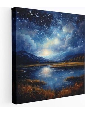 Painted Anarchy Yıldızlı Gece Duvar Dekorasyonu - Yıldız Haritası, Yıldızlı Gece Gökyüzü, Yıldız Haritası, Ev Dekorasyonu, 30X30