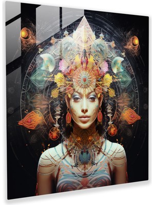 Painted Anarchy Kutsal Semboller Cam Baskı - Manevi, Modern Sanat, Cam Baskı, Cam Sanatı, 30X30