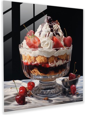 Painted Anarchy Natürmort Cam Baskı: Cazip Hoşgörü - Natürmort, Hiperrealistik Çizim, Kase Tatlılar, Cam Baskı, 30X30