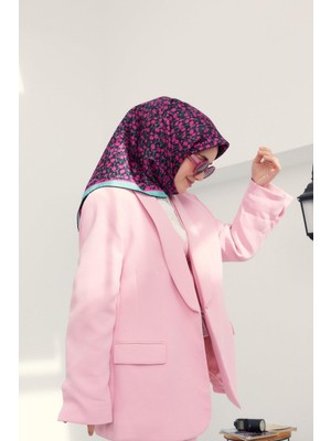 Silk Home Twill Ipek Eşarp - 11412-29 Siyah Fuşya