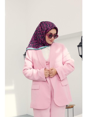 Silk Home Twill Ipek Eşarp - 11412-29 Siyah Fuşya