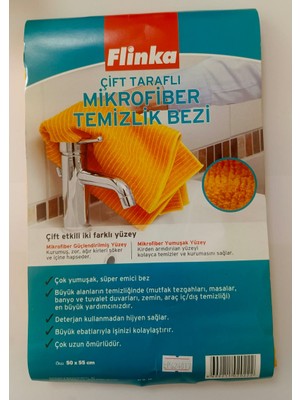 Flinka Çift Taraflı Mikrofiber Temizlik Bezi