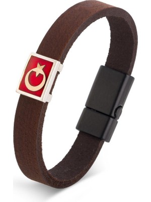 Teşkilat Dizisi Bilekliği (Erkek 925 Ayar Gümüş Ay Yıldızlı)