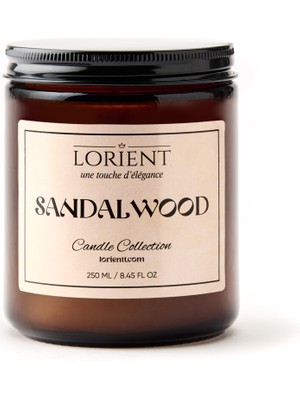 Lorient Sandalwood Kokulu Kavanoz Mum - 250 gr