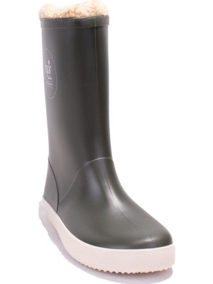 Igor W10207BB Splash Nautico Borreguito Haki Kürklü Erkek Çocuk Yağmur Çizme