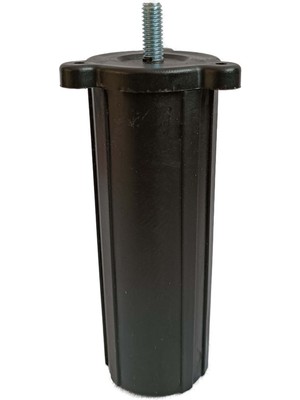 Zeygen (Vida Ölçüsüne Dikkat) - Orta Plastik Mobilya Koltuk Kanepe Ayağı 4 Adet Siyah 14 - 19 cm 5/16 Vida