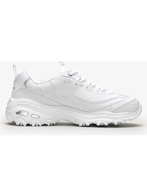 Skechers Summits Air Cooled Memory Foam D'lites Fresh Start Leather Sneaker Hakiki Deri Hafızalı Taban Günlük Spor Ayakkabı Beyaz