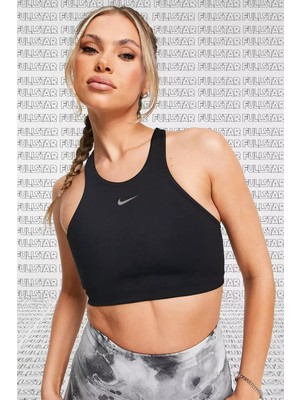 Nike Yoga Dri Fit Swoosh Bra Black Yumuşak Spor Sütyeni Siyah