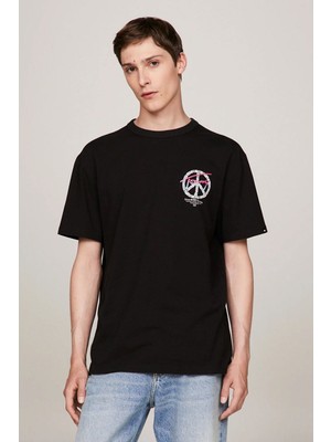 Tommy Hilfiger TJM REG DNA GRAPHIC TEE Siyah Erkek Kısa Kol T-Shirt