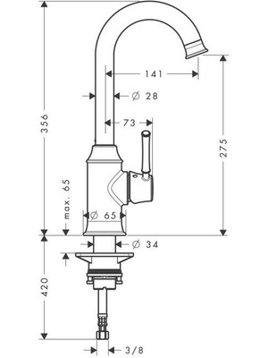 Hansgrohe 14858000 Hg Talis Classic 280 Eb.