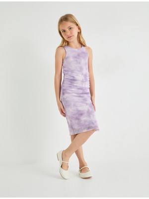 Koton Kalem Elbise Askılı Batik Desenli