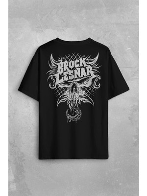 Kendim Seçtim Brock Lesnar Logo Wwe Ufc Amerikan Güreşi Spor Sırt Ön Baskılı Oversize Tişört Unisex T-Shirt