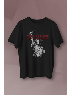 Kendim Seçtim Rage Against The Machine Ratm Music Rock Metal Müzik Baskılı Tişört Unisex Siyah T-Shirt