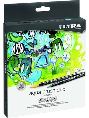 Lyra Aqua Brush Duo Fırça Uçlu Kalem 24LÜ Set