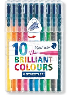 Staedtler Triplus Color Keçe Uçlu Kalem 1.0mm 10LU Set