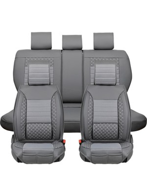 Startcar 
Ford Focus 2 Uyumlu Deri Oto Koltuk Kılıfı Ön Arka Set Füme Atlas Model Sc