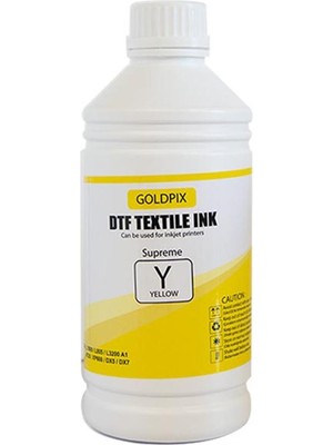 Goldpix Tortusuz Sarı Dtf Mürekkebi - Yellow 1 Litre