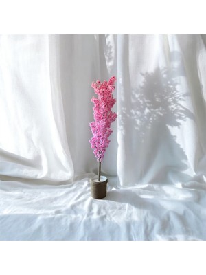 Özcan Flowers 30x30 Hasır Saksıda 190 Cm Pembe Bahardalı Yapay Ağaç