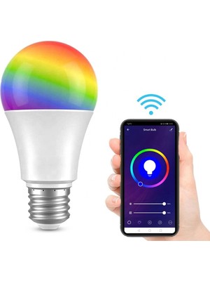 The Wlue Rgb Wifi Akıllı Ampül App Kontrol 9W E27 Duy 2700K-6500K 900 Lümen Tuya Destekli