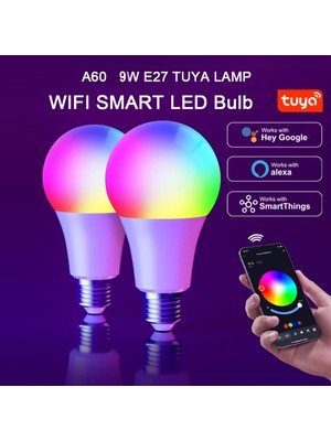 The Wlue Rgb Wifi Akıllı Ampül App Kontrol 9W E27 Duy 2700K-6500K 900 Lümen Tuya Destekli