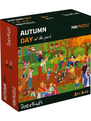 DoerKids Huzurlu Bir Sonbahar Günü Eğitici Mini Puzzle 40 Parça 3+ Yaş İçin Sakinleştirici