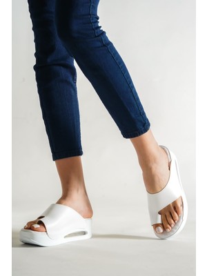 Shemard Tools Balon Taban Beyaz Kadın Terlik