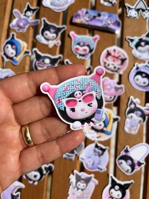 EyER Shoping Kuromi Animasyon Paketli Etiket Sticker Set