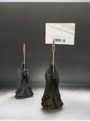 MegArt3D Nazgul Figürlü Not Tutucu Masaüstü Not Tutacağı Metal Kıskaç Notluk
