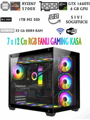 Ramtech Aquarium X30 Ryzen 7 5700X / 1660Tİ 6gb /32GB Ddr4 Ram / 1tb Nvme/ Oyuncu Masaüstü Bilgisayar