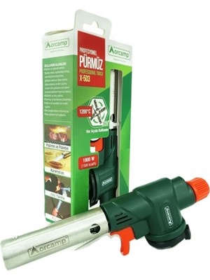 Orcamp X-503 Pürmüz Başlık 1800 W Güçle Gazlı Kullanım İçin Hafif ve Taşınabilir